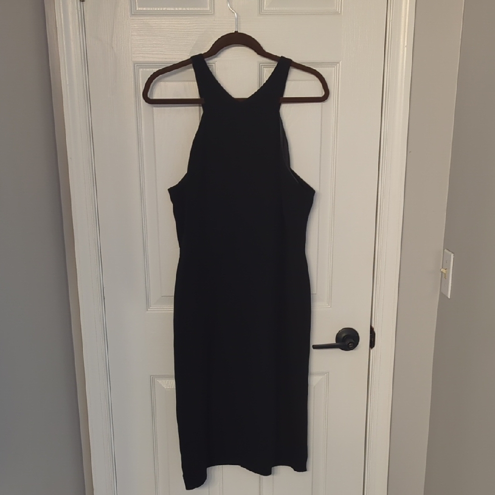 Calvin Klein Elegant Black Backless Dress